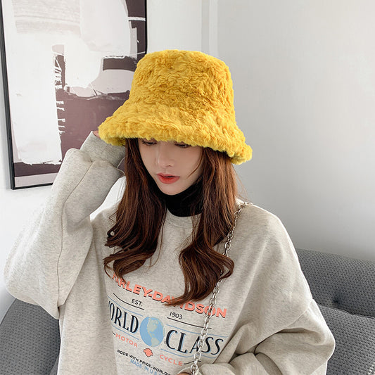 Cute Thick Warm Fisherman Hat Wit Sable Hair