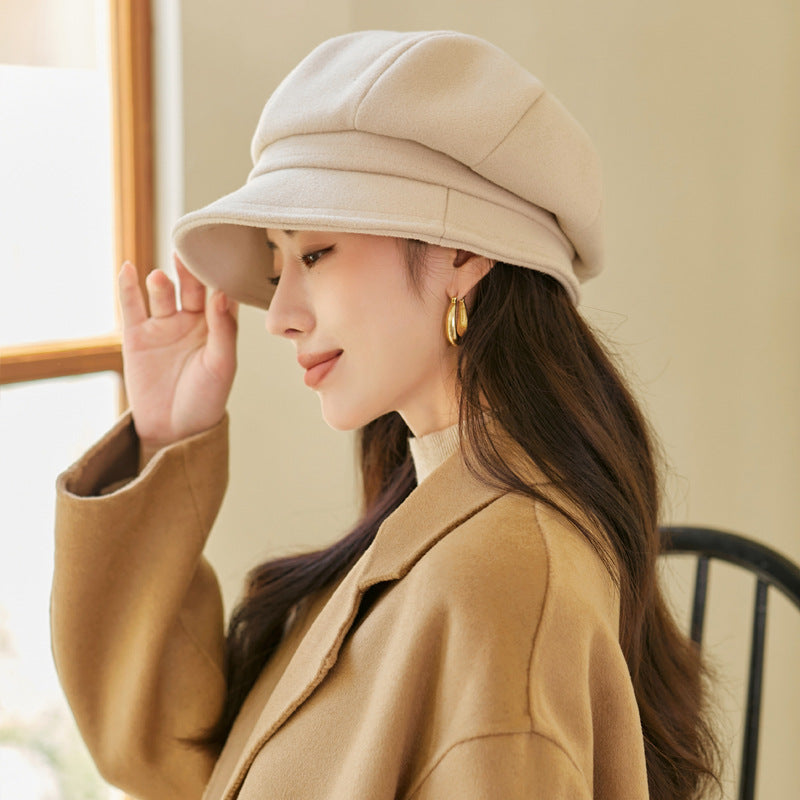 Temperament Solid Color Hat Fashion Literature