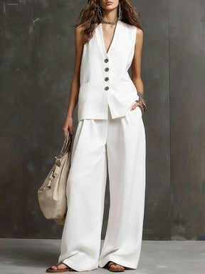 Seasonal Laid-back Linen Suit