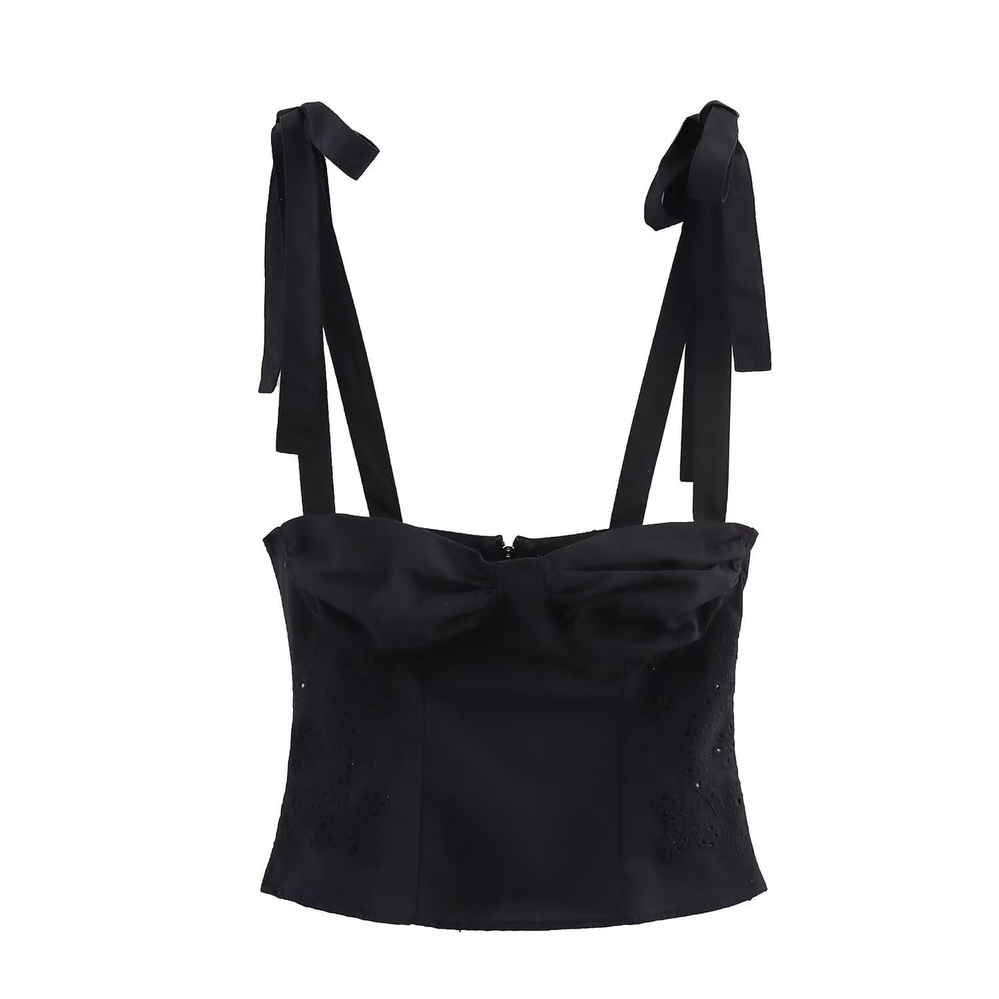 Women's Embroidered Top And Pleated Pants
