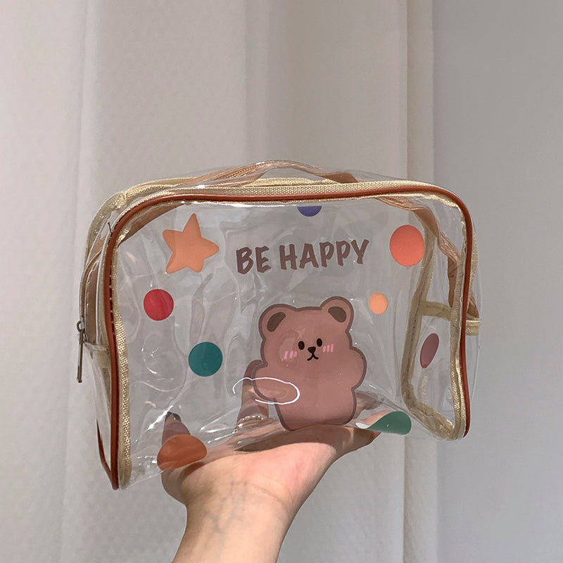Women's Portable Pvc Simple Large-capacity Travel Wash Storage Bag