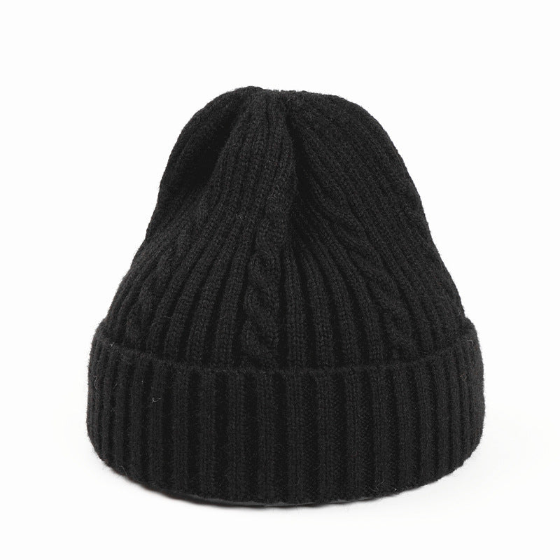 Autumn And Winter Fried Dough Twist Knitting Warm Wool Hat