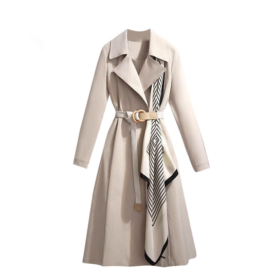 Large British Style Suit Collar Windbreaker