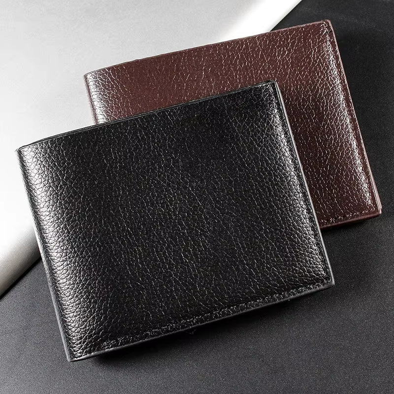 Men'S Wallet Genuine Leather Men Wallets Premium Product Real Cowhide Wallets for Man Short Black Walet Portefeuille Homme