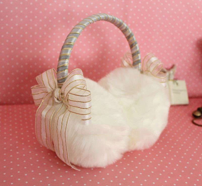 Oversized Bow-knot Ear Bag Female Cute Trendy Plush Ear Protection