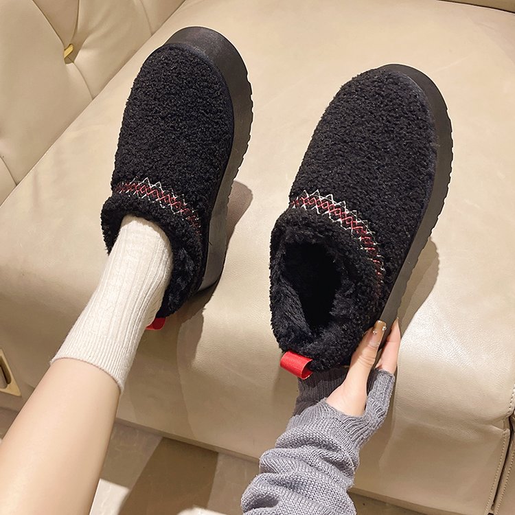 Women's Platform Low-top Slip-on Snow Boots Cotton Shoes