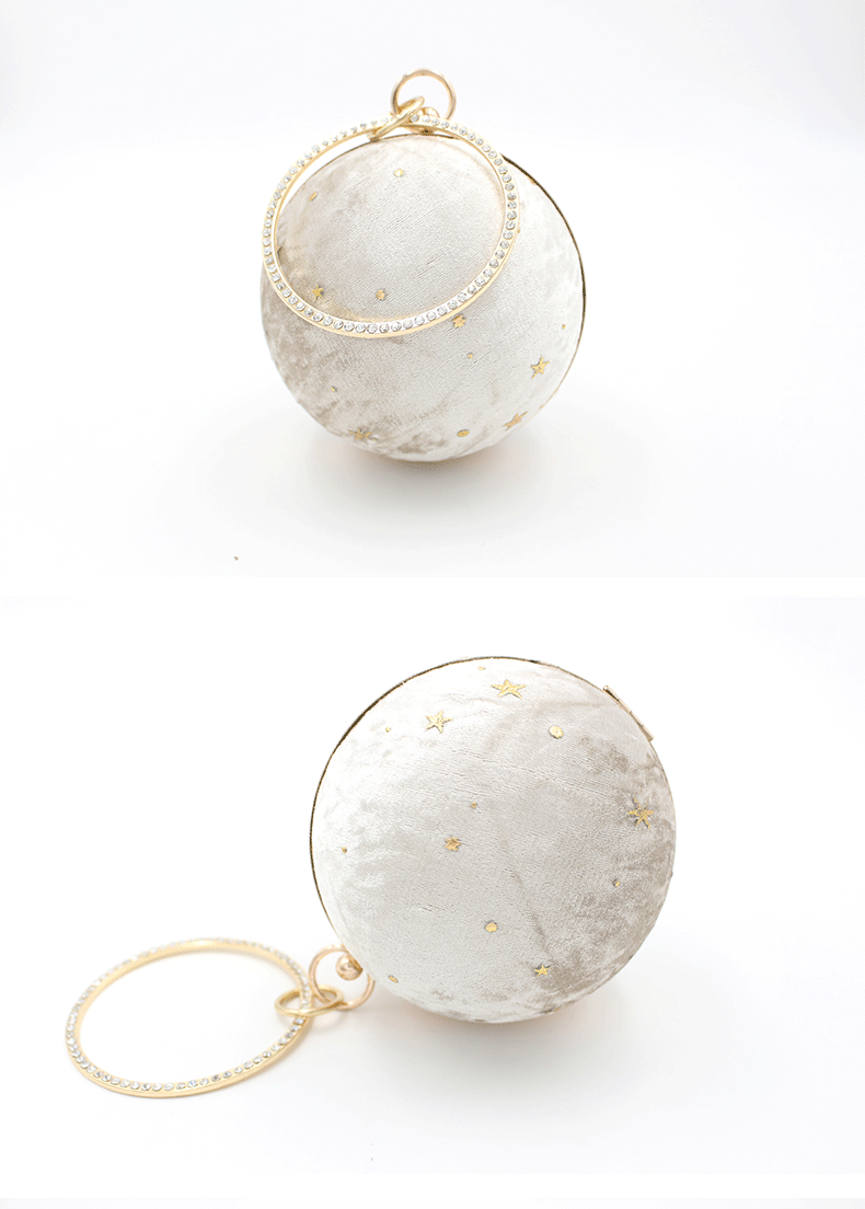 Fashion Temperament Starry Sky Ball Bag Suede Dinner Bag Evening Party