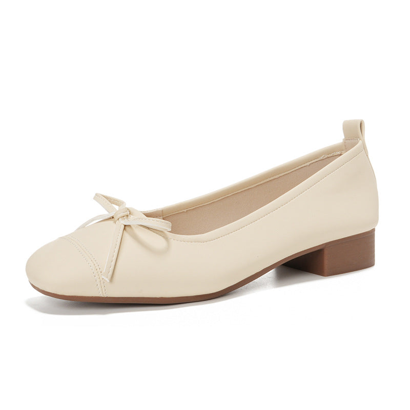 Multicolor Comfortable Low Heel Retro Easy Matching Soft Bottom Flats
