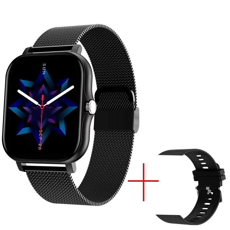 New Bluetooth Heart Rate Monitor Smart Watch Men Full Touch Dial Call Fitness Tracker IP69 Waterproof Smartwatch Men Women