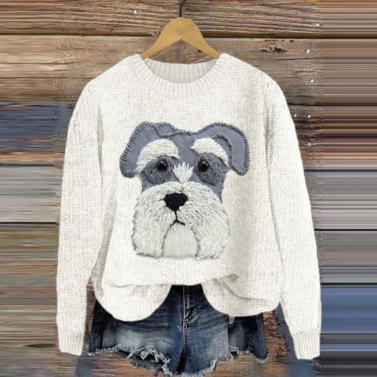 Womens Stylish Crew-neck Sweatshirt Casual Top For Fall And Winter