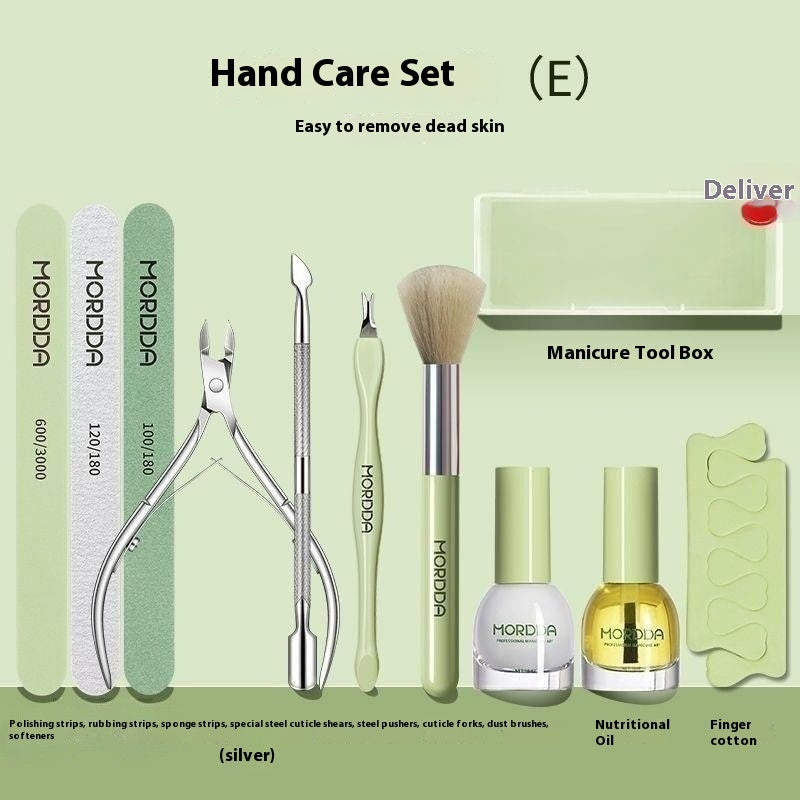 Nail Care Full Set Cuticle Nipper Steel Push Rub Polishing