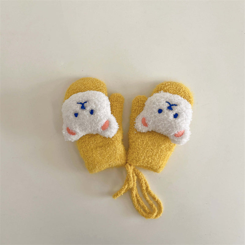 Children's Plush Warm Plus Velvet Gloves