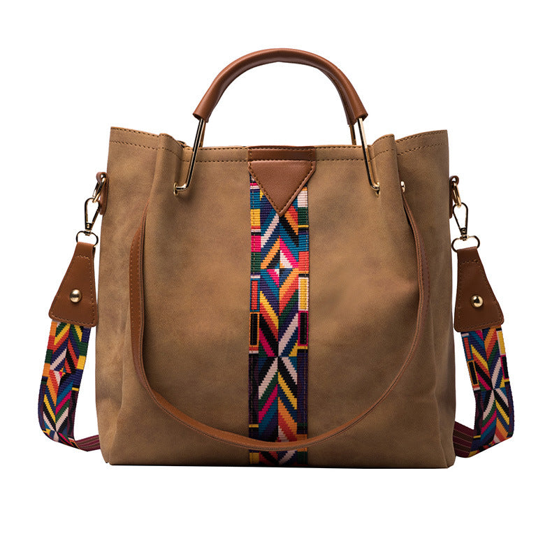 European And American Simple Ribbon Mother Bag Portable Shoulder Crossbody Bag Two-piece Set