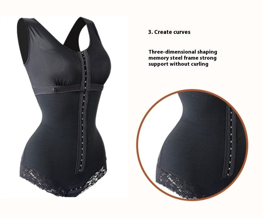 Women's Fashion Lace Belly Contracting One-piece Corset