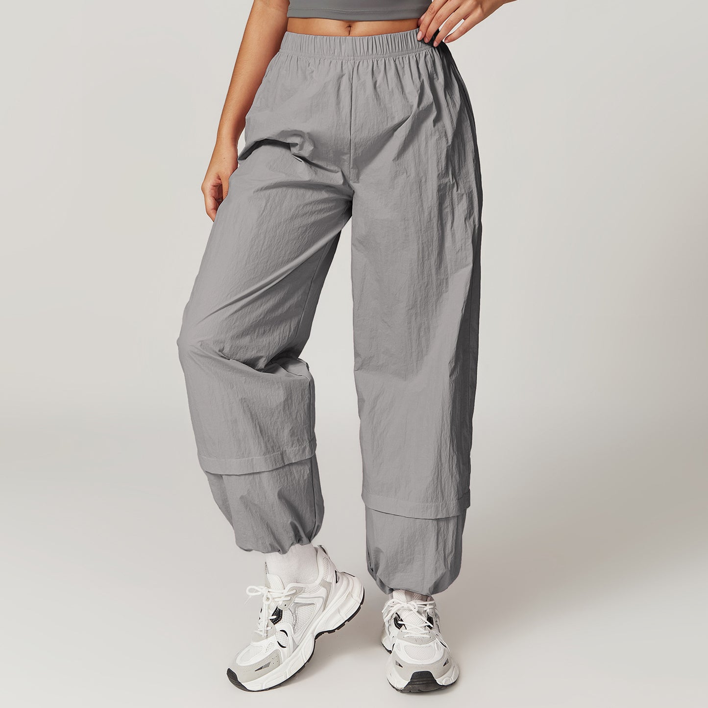 Windproof Breathable Tooling Multi-pocket Loose Elastic Ankle Banded Pants