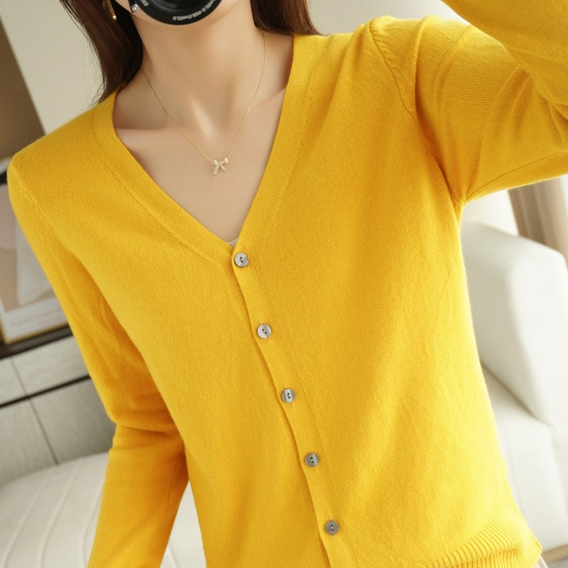 Spring And Summer New V-neck Cardigan Loose Plus Size Women's Clothing