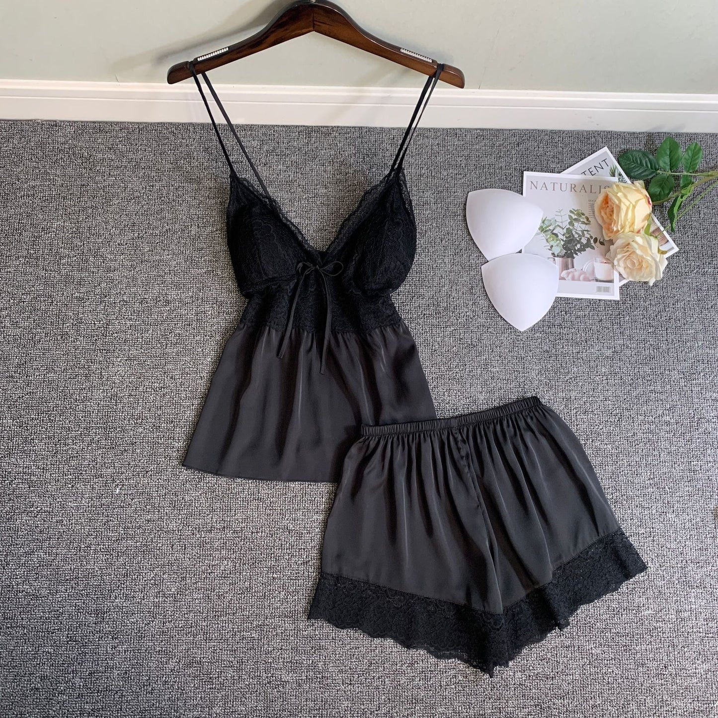Strap Nightwear Women's SpringSummer New Arrival Top And Shorts Two-Piece Set