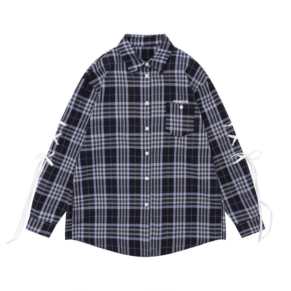 Wearing Rope Strap Bow Sleeve Shirt Outdoor Fashion Brand