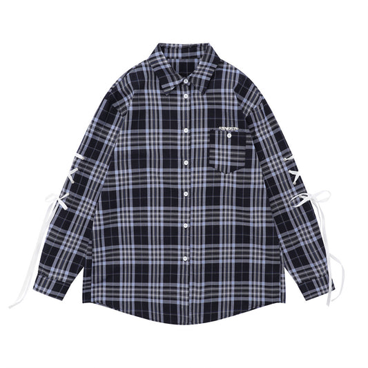 Wearing Rope Strap Bow Sleeve Shirt Outdoor Fashion Brand