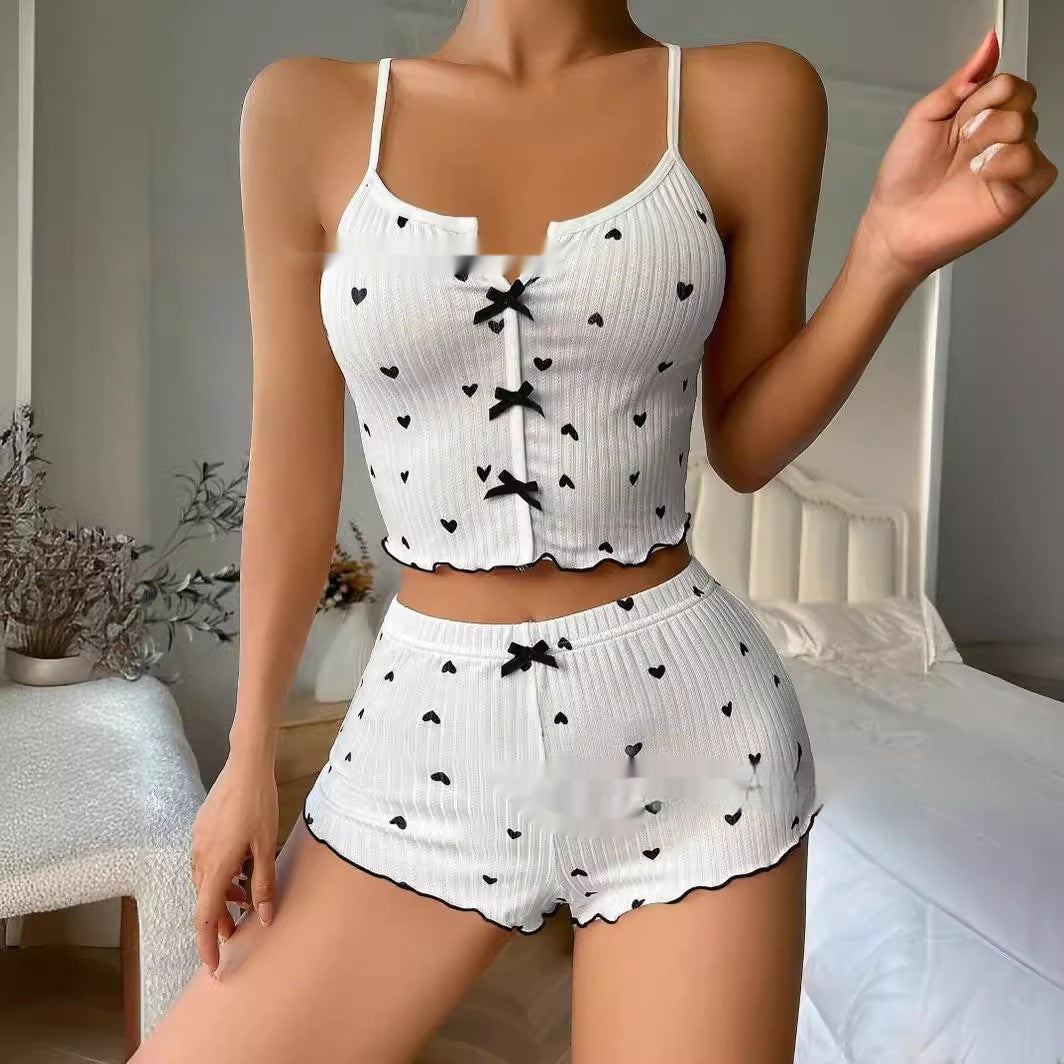 Women's Suspender Shorts Sexy Bow Suit Comfortable