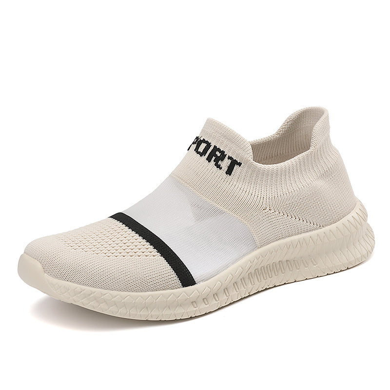 Breathable Casual Couple Running Flying Woven Sports Sock Shoes