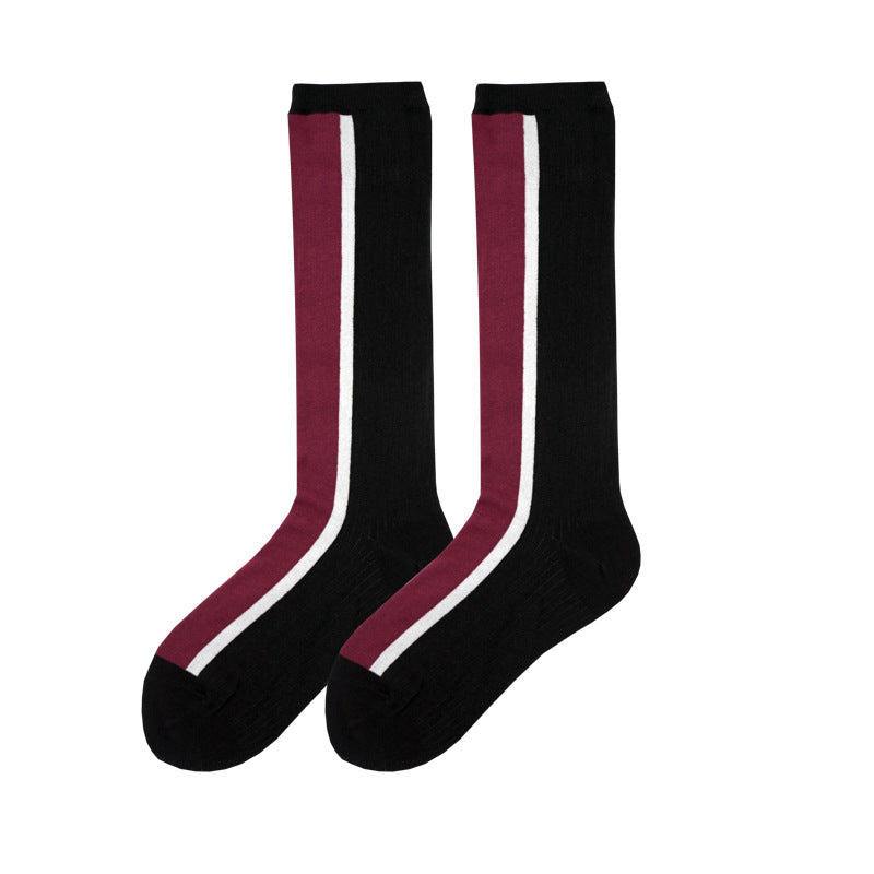 Women's High Tube Calf And Knee Pile Stockings Cotton Socks