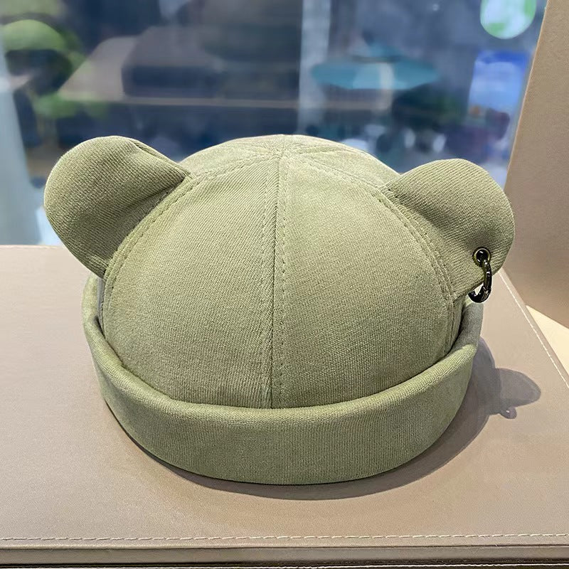 Female Solid Color Cat Ear Japanese Style Personalized Versatile Hat