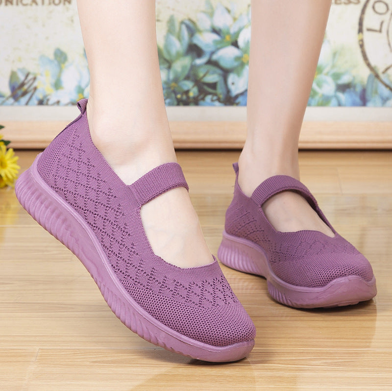 One-foot Non-slip Mother Women's Middle-aged And Elderly Walking Shoes