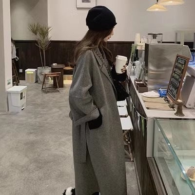 New Year Wool Coat With Down Liner For Women Long Style Outerwear
