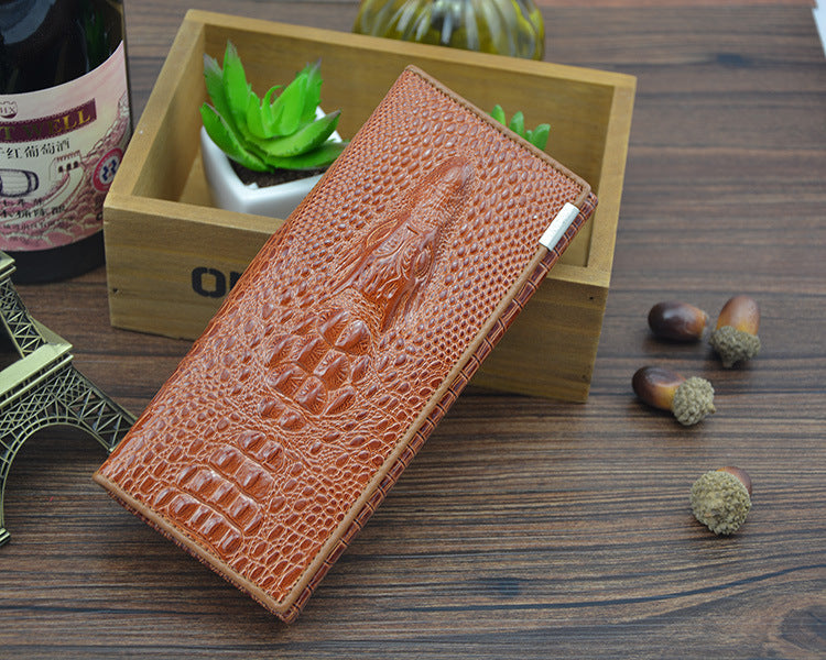 Women's Casual Long Zippered Leather Wallet