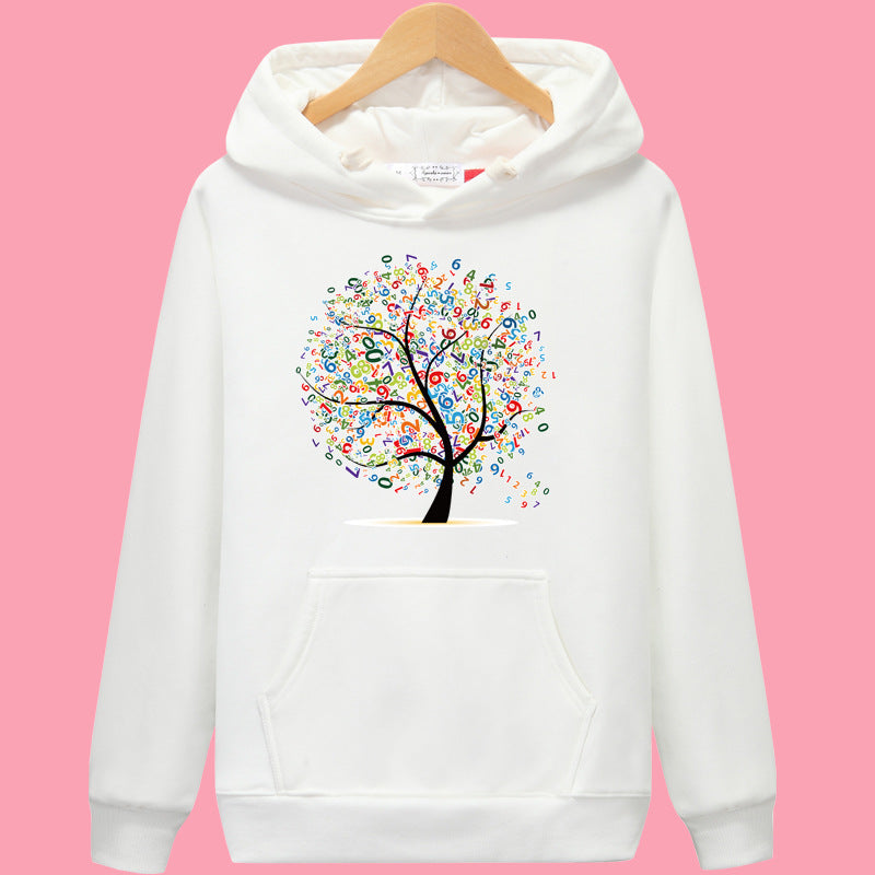 Women's Hooded Pullover Printed Fashionable Casual Loose Hoodie