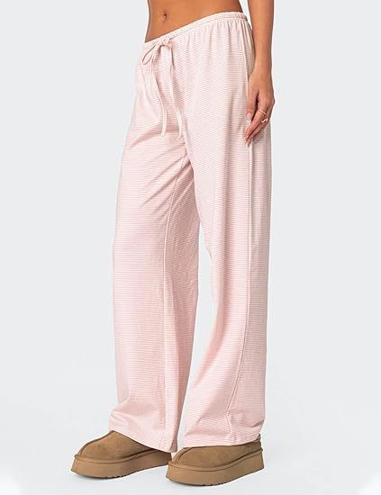 Women's Wide Leg Striped Floral Print Casual Jumpsuit