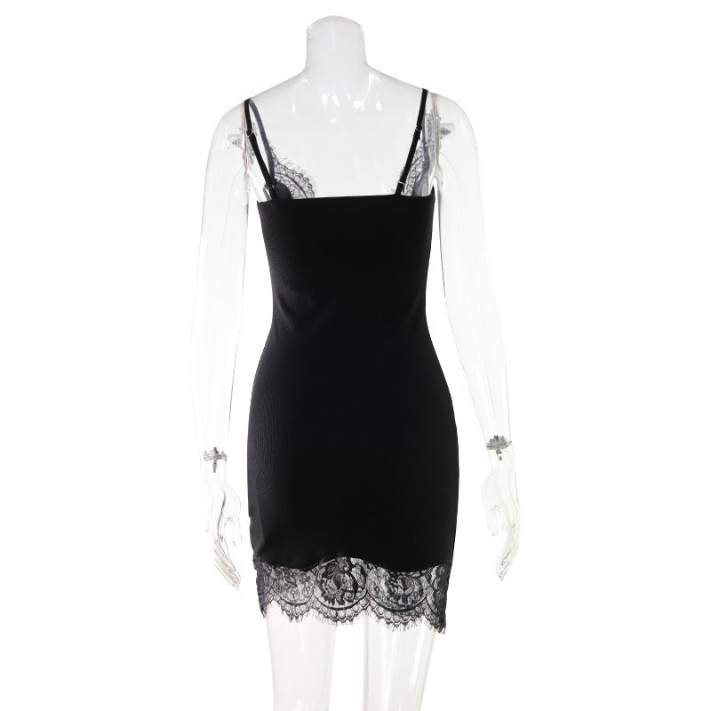 Strapless Lace Panel Seduction Dress