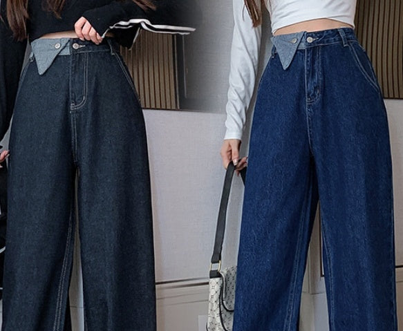 Loose Thin Pendant Straight Tube Hole Mop Pants