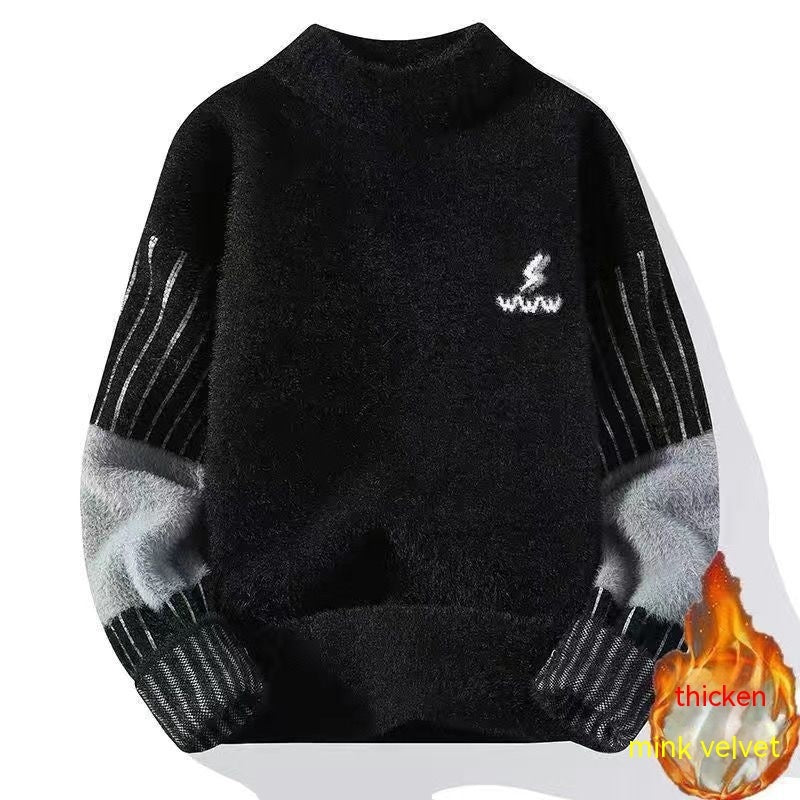 Mink Sweater Men's Warm Bottoming Shirt Trendy Sweater