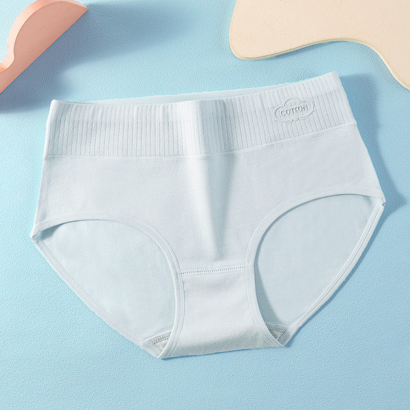 Antibacterial Pure Cotton Women's Underwear Printed Mid Waist Cotton