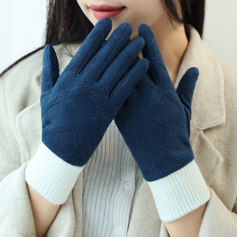Women's Plush Closed Riding Outdoor Gloves