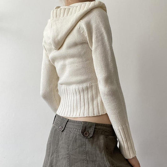 Street Babes Retro High Waist Pocket Hooded Sweater