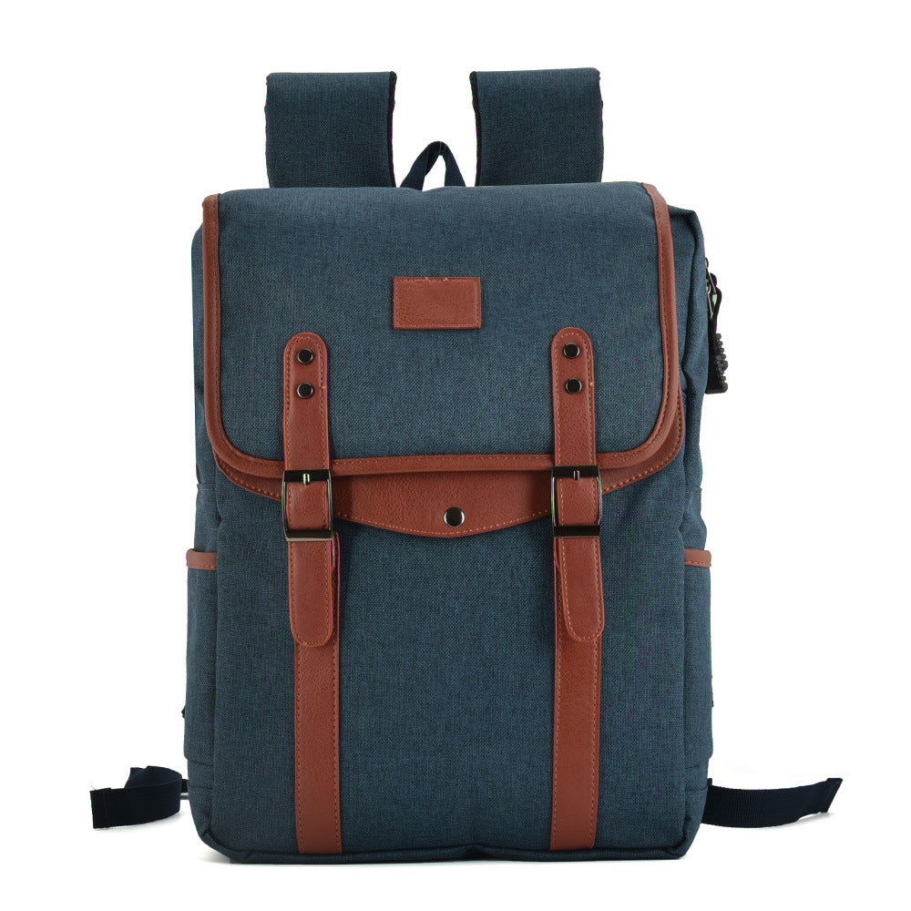 Men's Fashion Casual Large Capacity Canvas Backpack