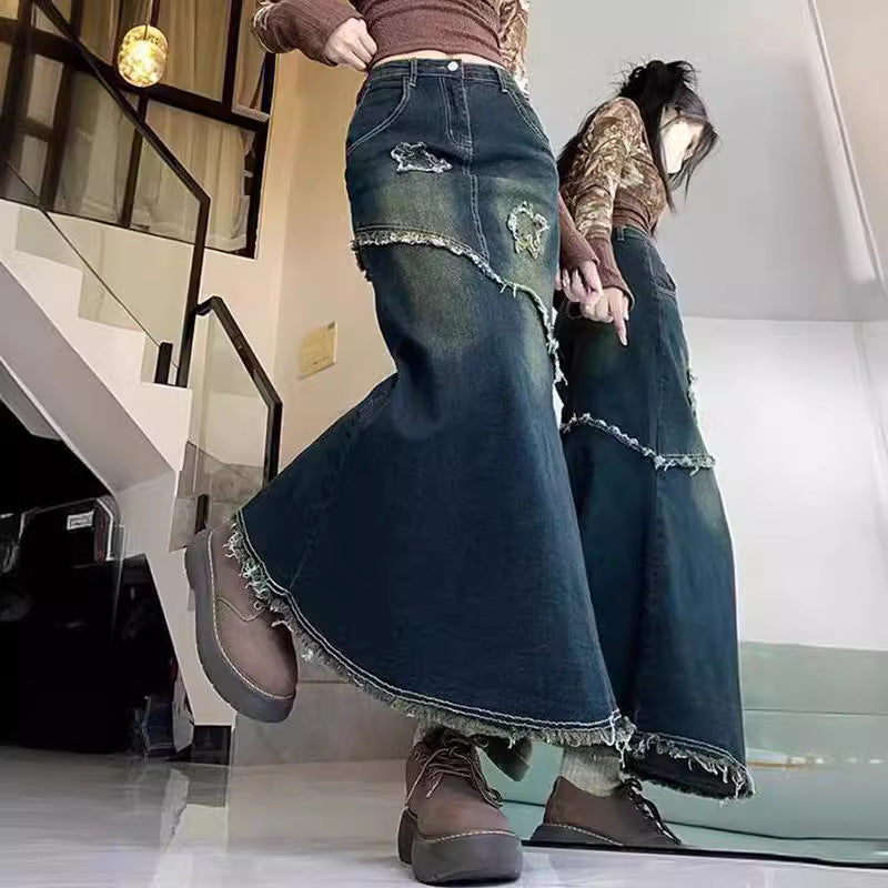 Women's Summer New Plus Size Cover Slim Mid-length A- Line Skirt