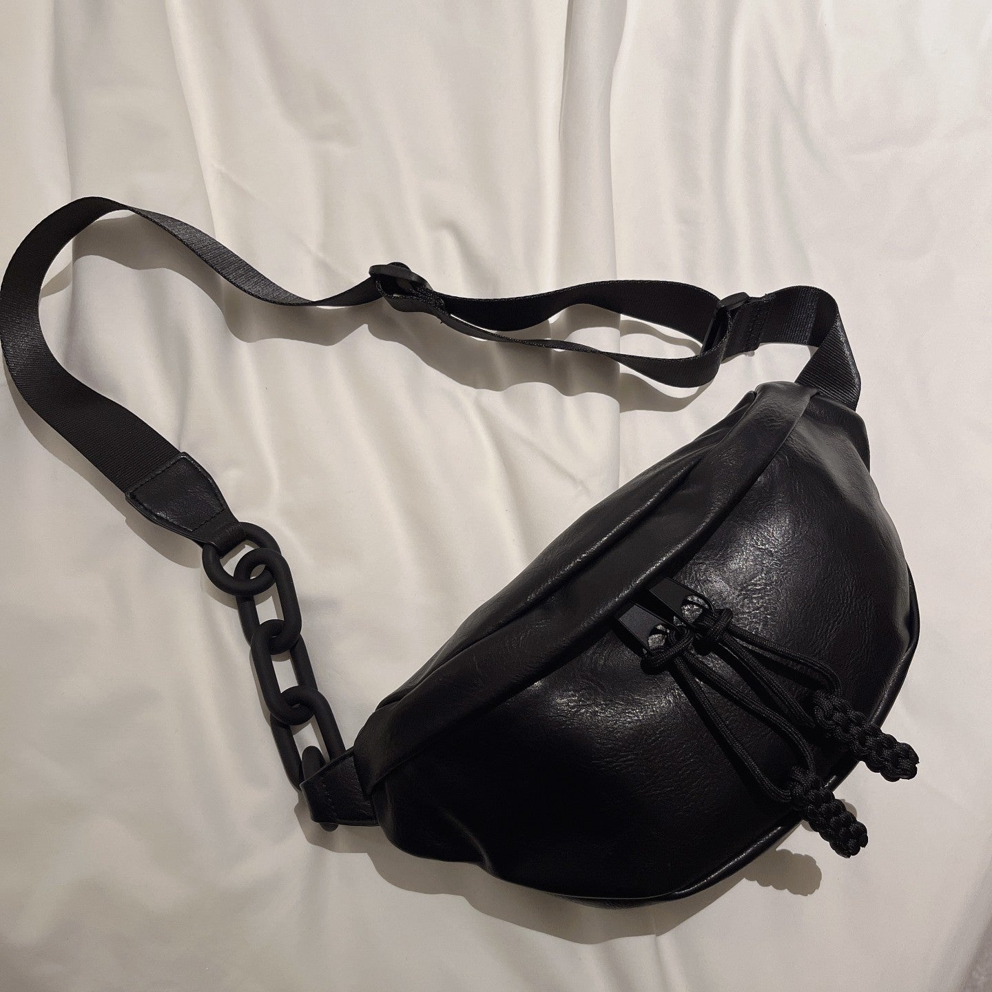 Acrylic Chain Stitching Waist Bag Shoulder Crossbody Couple Style