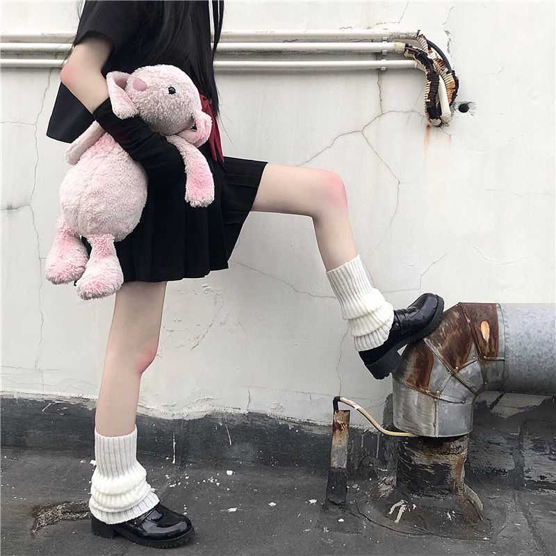 Girls Student Sweet Bubble Knit Pile Socks