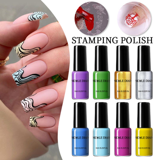 Simple Home Painted Quick-drying Nail Beauty Print Oil
