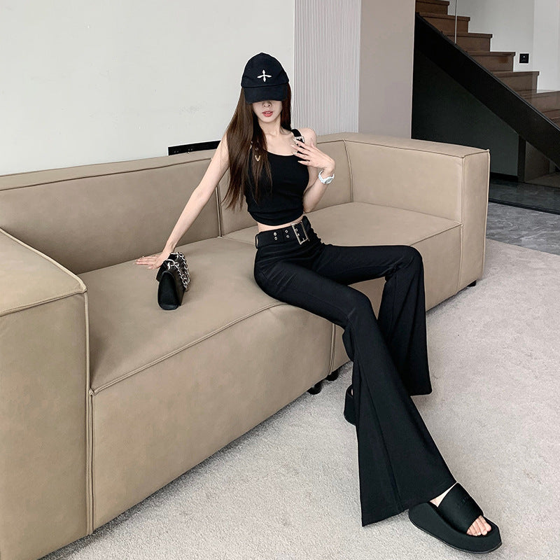 Women's Fashionable Simple Mopping Casual Trousers