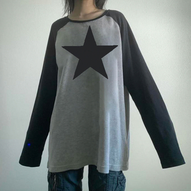 Fashion Casual Sweatshirt Star Top Long Sleeve