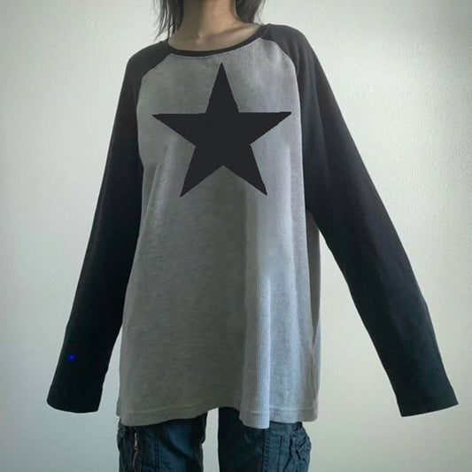 Fashion Casual Sweatshirt Star Top Long Sleeve