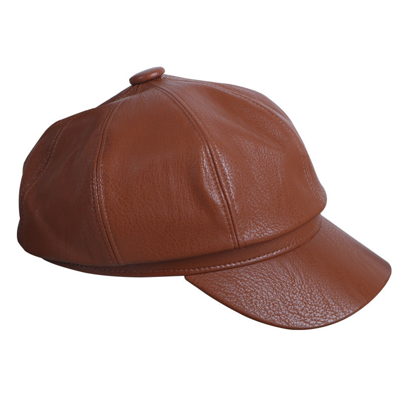Temperament Korean Style Octagonal Pumpkin Hat Literary Style