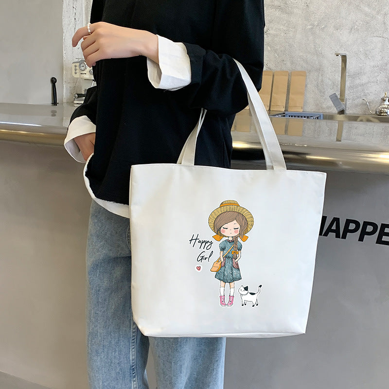 Women's Large Capacity Hand Carrying Canvas Bag
