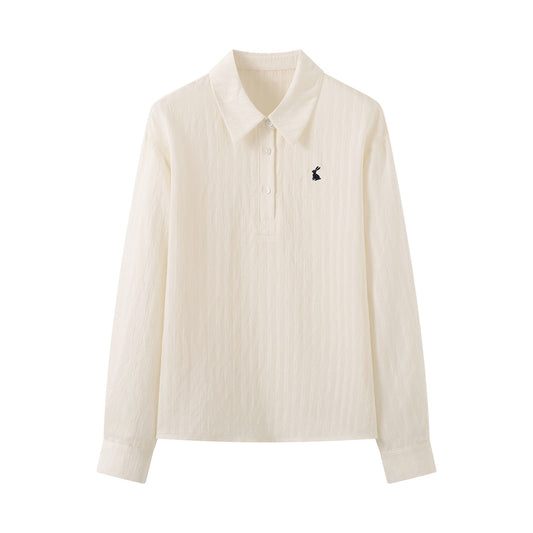 Early Autumn New Embroidered Striped Shirt For Women