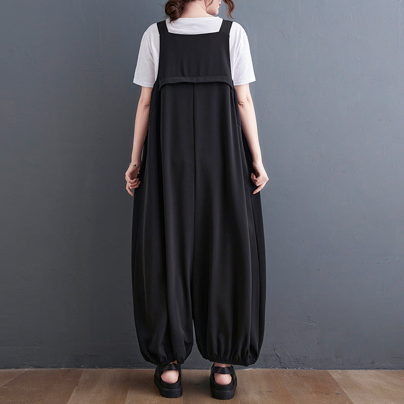 Women's Loose Western Style Fashion Work Clothes Casual Overalls